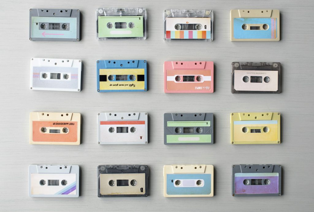 Collection of Retro Music Audio Cassette Tape 80s